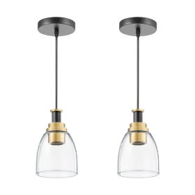 VEVOR Pendant Light 1-Light Pendant Lighting with Glass Shade Adjustable Height
