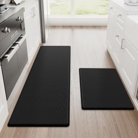 Kitchen Mats, 2PCS Kitchen Rugs, Cushioned Anti Fatigue Kitchen Mats for Floor, Non-Slip Standing Desk Mat, Waterproof Kitchen Rug Set for Kitche