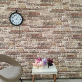 3D Wall Panels with Multicolor Brick Design 10 pcs EPS