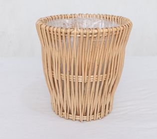 Handmade Willow Wicker Planter Basket Boho Rustic Home Decor (Option: Natural)