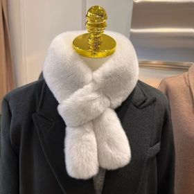 Women's Rex Rabbit Scarf Womens Fur Collar Scarf, Faux Fur Scarves for Women, Neck Shrug for Spring Fall Winter Super Soft Cozy (Color: Light Gray, size: 75*8cm)