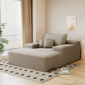 68"*51" Chaise Lounge Chair Indoor, Oversized Upholstered Sofa Bed (Color: as Pic)