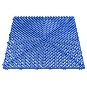 25PCS Garage Floor Covering Tiles, 15.7"x15.7",Non-Slip Double-Sided Texture Garage Flooring Tiles, for Garages, Basements, Repair Shops (Color: Blue)