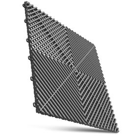 25PCS Garage Floor Covering Tiles, 15.7"x15.7",Non-Slip Double-Sided Texture Garage Flooring Tiles, for Garages, Basements, Repair Shops (Color: Grey)