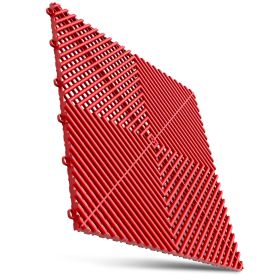 25PCS Garage Floor Covering Tiles, 15.7"x15.7",Non-Slip Double-Sided Texture Garage Flooring Tiles, for Garages, Basements, Repair Shops (Color: Red)