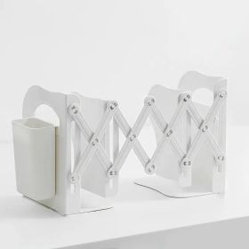 The Adjustable Bookshelf Consists of Two Parts, a Creative Extension of The Bookshelf, Perfect for Students, Made of Durable Materials (Color: White)